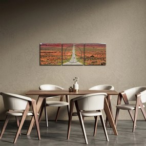 Obraz - U.S. Route 163 (s hodinami) (90x30 cm)