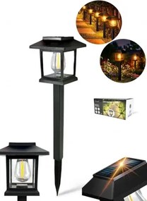 Solárna LED stĺpiková lampa - Sunlight A6109 - 38 cm - sada 2 ks