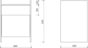 Čierny nočný stolík s poličkami Toopt – noo.ma