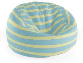 Sablio Sedací vak Cocoon Modro-žlté pruhy - 115 x 75 cm x 45 cm