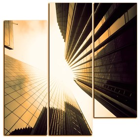Obraz na plátne - Perspektíva mrakodrapu - štvorec 3252FC (75x75 cm)