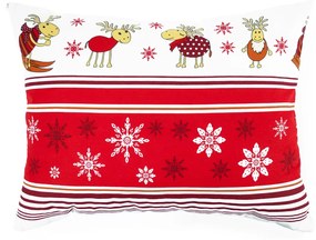 4Home Vianočná obliečka na vankúšik Sobíky, 50 x 70 cm