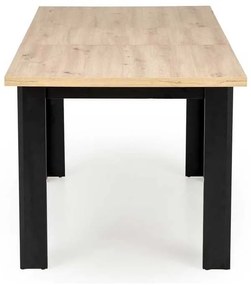 Jedálenský stôl Aseado, dub artisan / čierna