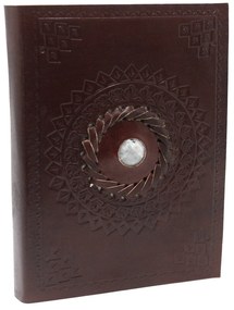 Kožený zápisník - Mesačný kameň (linajkovaný)