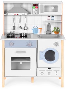 Detská drevená kuchynka ECOTOYS s LED a zvukmi