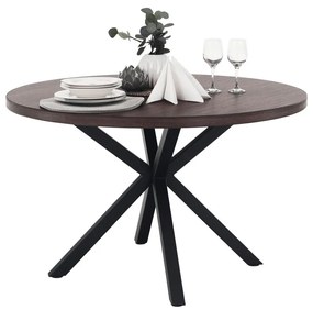 Tempo Kondela Jedálenský stôl, tmavý dub/čierna, priemer 120 cm, MEDOR