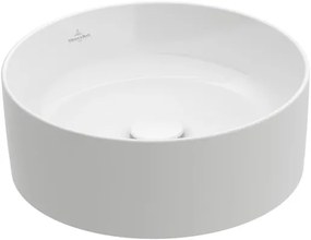 Villeroy &amp; Boch Collaro umývadlo na dosku collar 40x40 cm alpská biela bez otvoru na batériu 4A1840R1