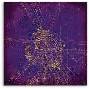 Gario Obraz na plátne Zlatý kruh fialové pozadie - Andrea Haase Rozmery: 30 x 30 cm