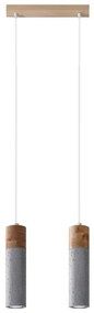 Sollux SL.0966 - Luster na lanku ZANE 2xGU10/40W/230V betón/drevo