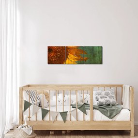 Obraz - Slnečnica (s hodinami) (90x30 cm)
