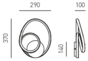 Gea Luce DIVA A TITANIO-LED Stmievateľné nástenné svietidlo DIVA 20W/230V antracit