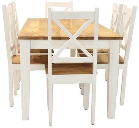 furniture-nabytek.cz - Jedálenský set pre 6 osôb z masívneho manga