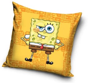 Detská velúrová obliečka na vankúš SpongeBob Šírka: 40 cm | Dĺžka: 40 cm