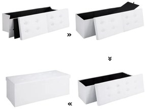 InternetovaZahrada Úložný box s vyklapacím vekom 80x40x40cm - biely