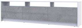 TV stolík Ulfet U3 - biela / betón