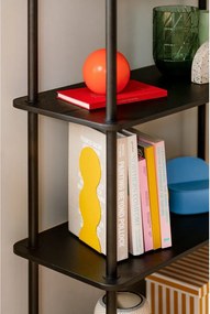 Čierny regál v dekore duba 80x54,5x35 cm Teidi – noo.ma