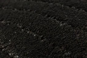 Kúpeľňový koberček Sara Black čierny, vlny