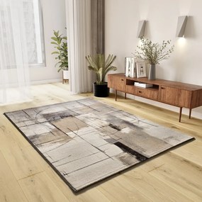Sivo-béžový koberec 133x190 cm Beruti – Universal