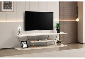 TV skrinka Canaz - Gold, Travertine