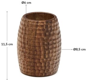 Hnedý drevený téglik na zubné kefky Fraz – Kave Home