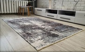 Orientálny koberec s nízkym vlasom Banco 10137-BLUE sivo-modrý Rozmer: 75x150 cm