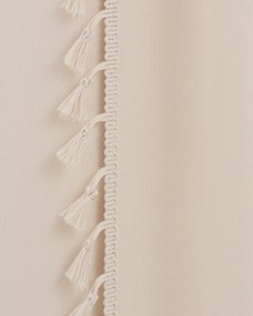 Room99 Hotový záves na krúžkoch so strapcami Lara Jednofarebný Farba: Krémová, Veľkosť: 140 x 250 cm