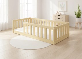 Detská posteľ BELLA SIMA 160x80 Montessori z masívu – prírodná borovica