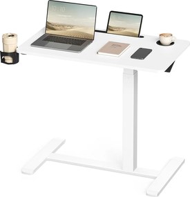 Výškovo nastaviteľný odkladací stolík Vasagle Elev 80 cm biely