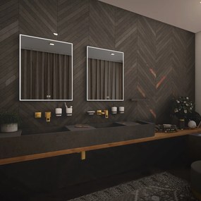 Nimco Čierne LED zrkadlo 600x800 s dvoma dotykovými senzormi - ZPC 13002VX-90