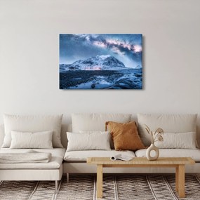 Obraz hôr s hviezdnou oblohou (90x60 cm)