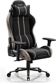 Herné kreslo z látkovým poťahom King Size, čierno-béžové: Diablo X-One 2.0 Camel Black