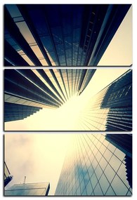 Obraz na plátne - Perspektíva mrakodrapu - obdĺžnik 7252B (120x80 cm)