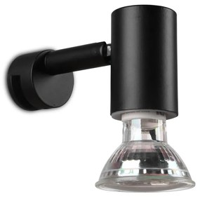 Matne čierne nástenné svietidlo (dĺžka 10 cm) Lorenzo - Trio