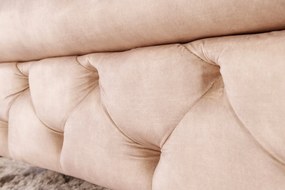 Taburetka moderná champagne zamat