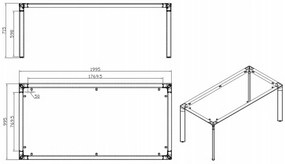 Rokovací stôl PRIMO INVITATION, 200x100 cm, buk + 2x stolná zásuvka TYP I, čierna