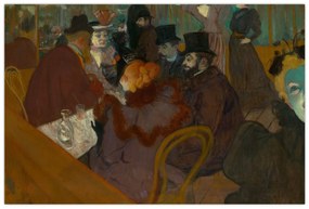 Obraz - Henri de Toulouse-Lautrec, At the Moulin Rouge, reprodukcia (90x60 cm)