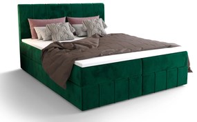 Manželská posteľ Boxspring 180 cm Barack (olivová) (s matracom a úložným priestorom). Vlastná spoľahlivá doprava až k Vám domov. 1046399