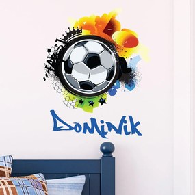 Nástenná samolepka s menom Ambiance Football Graffitti