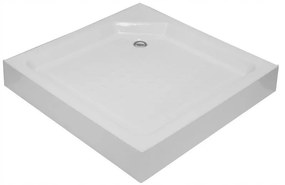 Sprchová vanička MEXEN RIO štvorcová biela, 90 X 90 X 14 CM + sifón