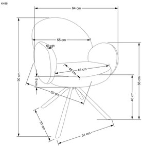 Jedálenská stolička KIVA, 1 ks, hnedá
