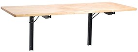 Sklápací dielenský stôl na stenu, buková škárovka, 1200 x 580 mm