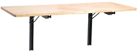 Sklápací dielenský stôl na stenu, buková škárovka, 1200 x 580 mm | BIANO