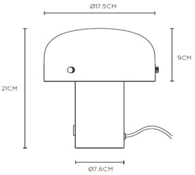 Lucide 05538/01/02 - Stmievateľná stolná lampa TIMON 1xE14/10W/230V pr. 17,5 cm