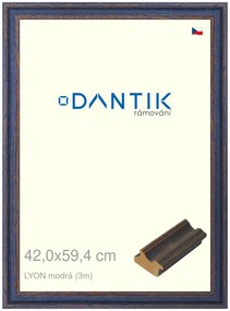 DANTIK rám na obraz 42x59,4 | LYON modrá (Plexi Čiré)