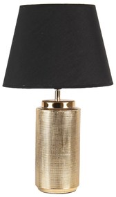 Zlatá stolná lampa Arina s čiernym stínidlem- Ø 30 * 51 cm E27 / max 60W