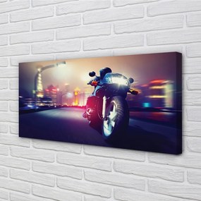 Obraz canvas Motocykel sky city 125x50 cm
