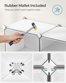 Skrinka na topánky v bielej farbe s možnosťou prepojenia