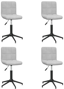 3087667 vidaXL Swivel Dining Chairs 4 pcs Light Grey Velvet (334429×2)