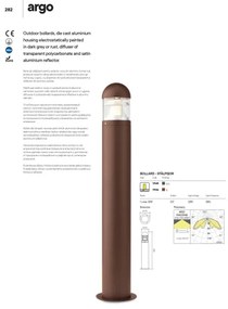 Redo 9946 - Vonkajšia lampa ARGO 1xE27/42W/230V IP54 hnedá