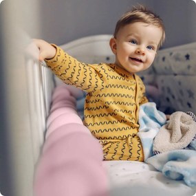 Ochranný vrkoč do postieľky Ricokids 3m - ružový 722113